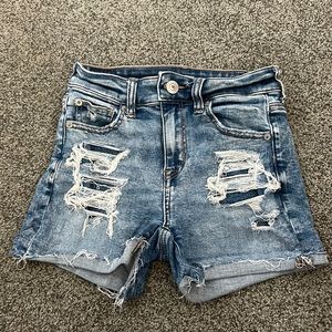 American Eagle denim shorts, size 0